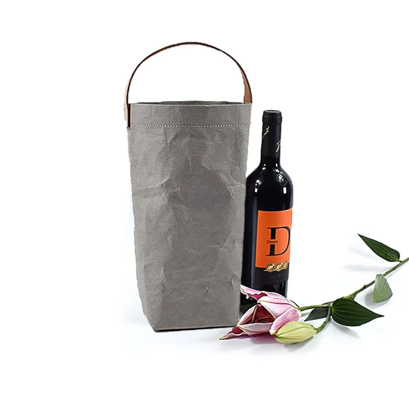 1 шт сумка для хранения из крафт-бумаги наружная винная бутылка подвесная высокое