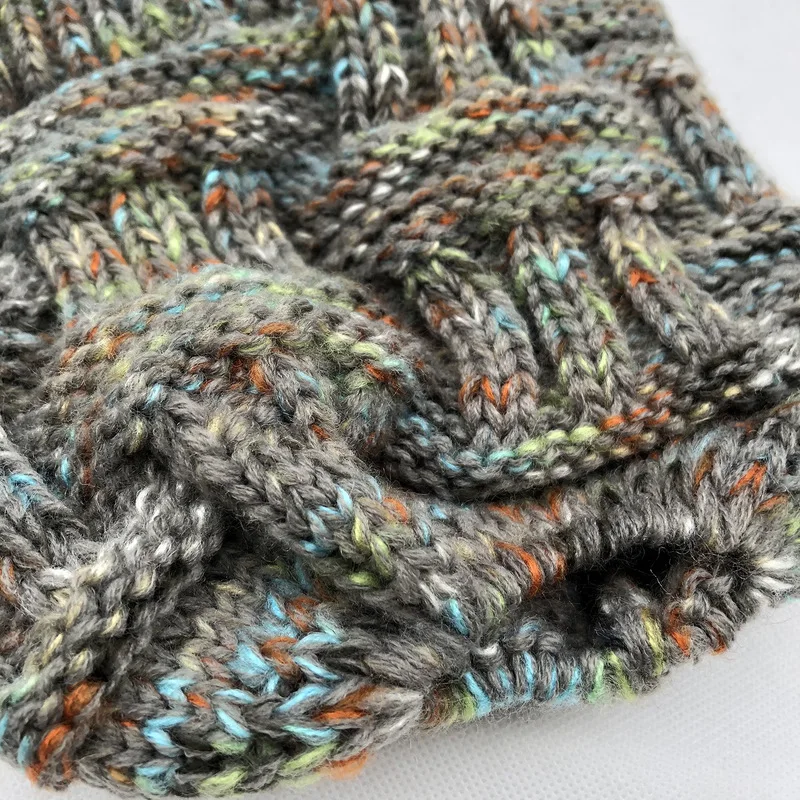 Helisopus вязаные конский хвост зимние шапки бини для женщин шерстяная шапка