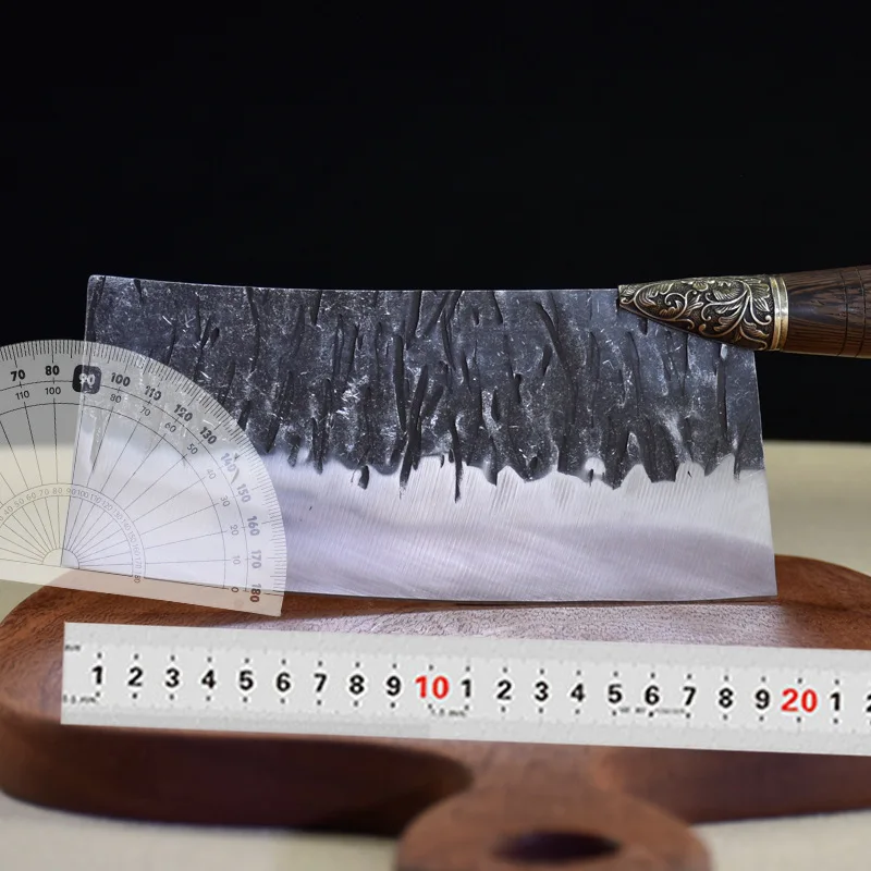 

02721 manual forged slicing knife household kitchen knife Longquan manual forged chef's knife 4Cr13MOV Rosewood handle hot sale