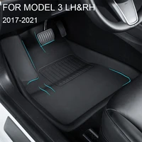 for tesla model 3 2021 floor mat waterproof non slip modified model3 accessories 3pcsset fully surrounded special foot pad