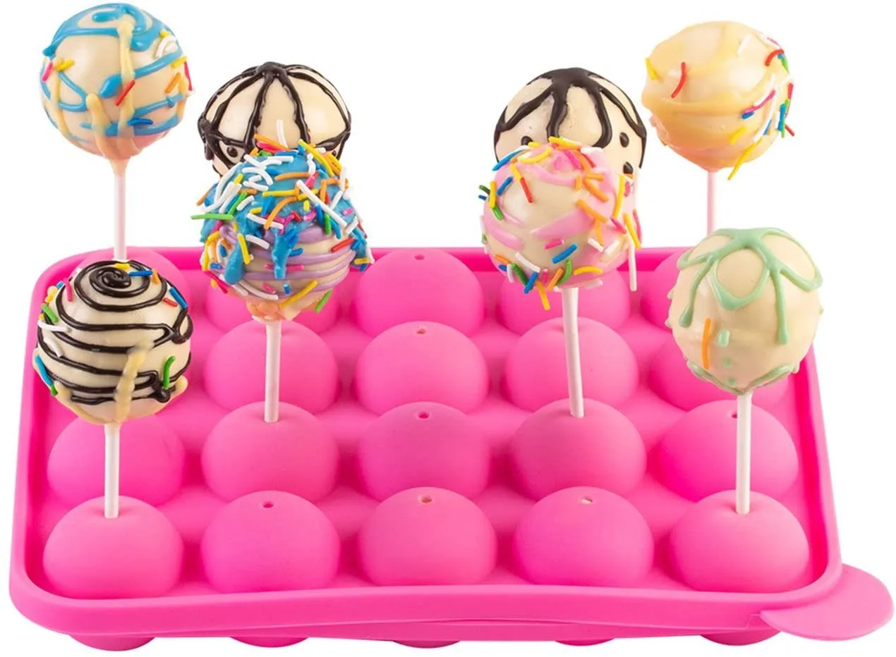 

312 Pcs Set 1 Pink Lollipop Display Stand 2 Lollipop Silicone Mold with 20 Holes 1 Graduated Measuring Cup 1 Silicone Pen , Etc.