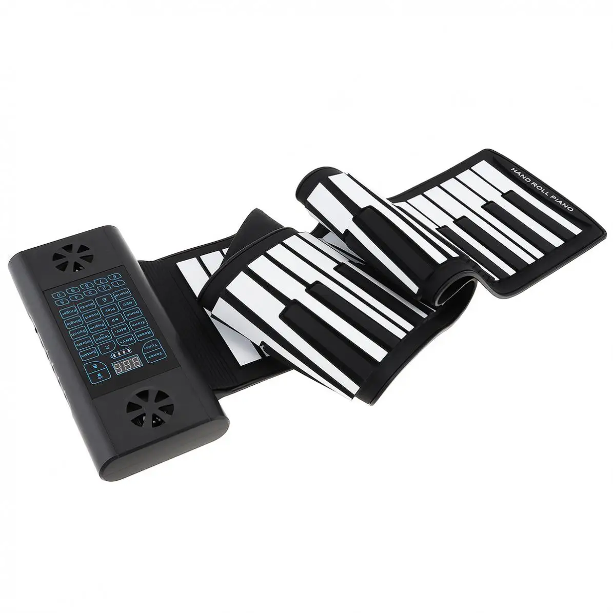 61 Keys MIDI Roll Up Electronic Piano Rechargeable Flexible Keyboard Organ Built-in 2 Speaker Support Audio Bluetooth-compatible