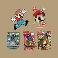 super mario patches hot game iron thermo sticker printed heat transfer clothes patches appliqued diy shirt hoodie bag decor gift