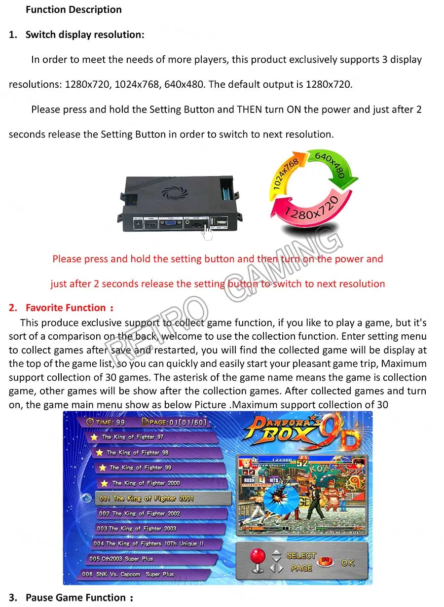 Встроенный Pandora box 9d 2500 В 1 аркадная игровая консоль поддержка 3P 4P игровой usb-геймпад Plug and play Поддержка 3d игры mutal Kombat