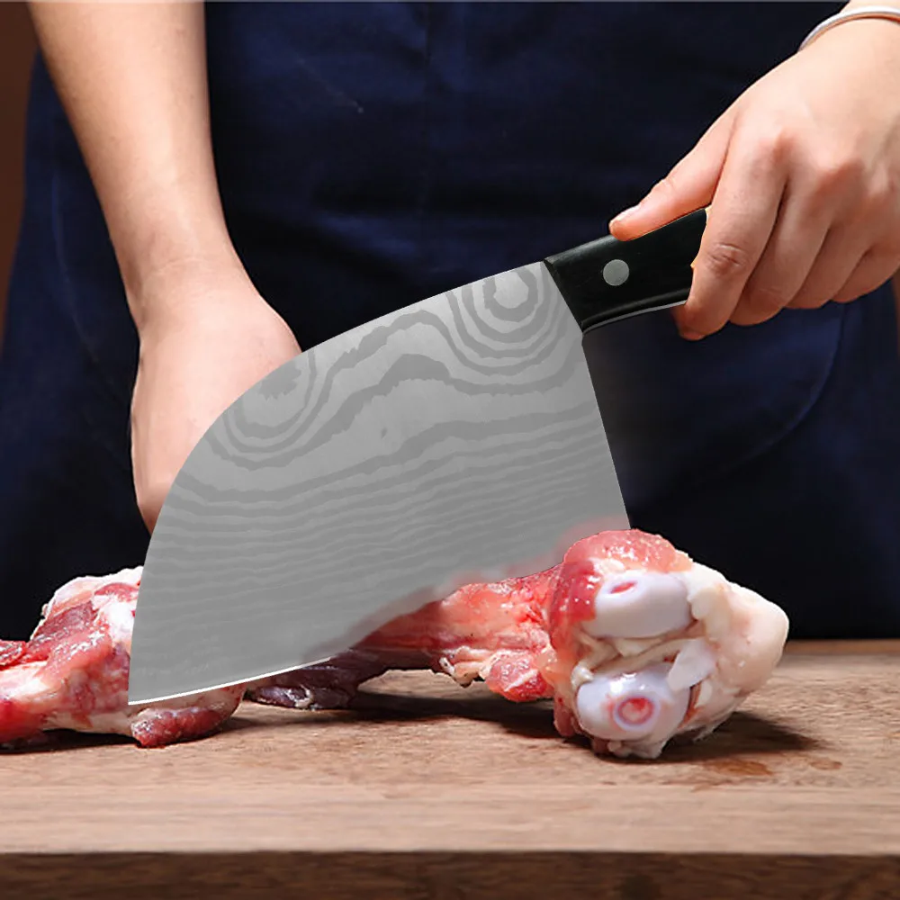 XYj нож для мясника с карабином 7cr17 нержавеющая сталь Полный Тан наружная крышка