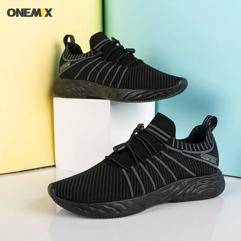 ONEMIX Men Sneakers Breathable Mesh Running Shoes Fashion Shoes Outdoor Sneakers for Womens Slip-On Soft Casual Jogging Shoes