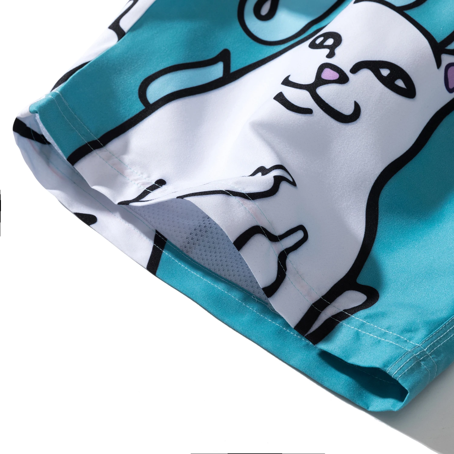 

Summer cheap cat print men loose personality beach sports quick dry shorts
