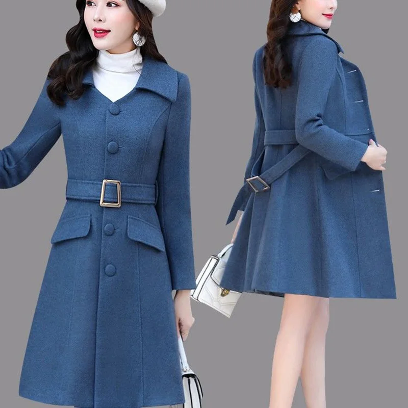 Шерстяное пальто женское осень зима 2019 новая куртка Женская шерстяная Толстая