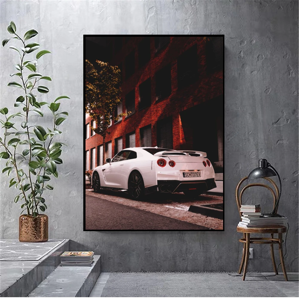 Nissan GTR холст картина классические клевые автомобильные подушки wall art дома