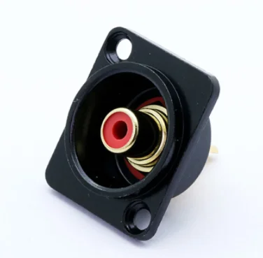 Гнездовой разъем шасси с креплением на панели RCA отличное качество черная