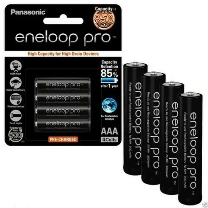 

4X Panasonic Eneloop Pro AAA Micro 930mAh Eneloop NiMH BK 4HCCE/4BE