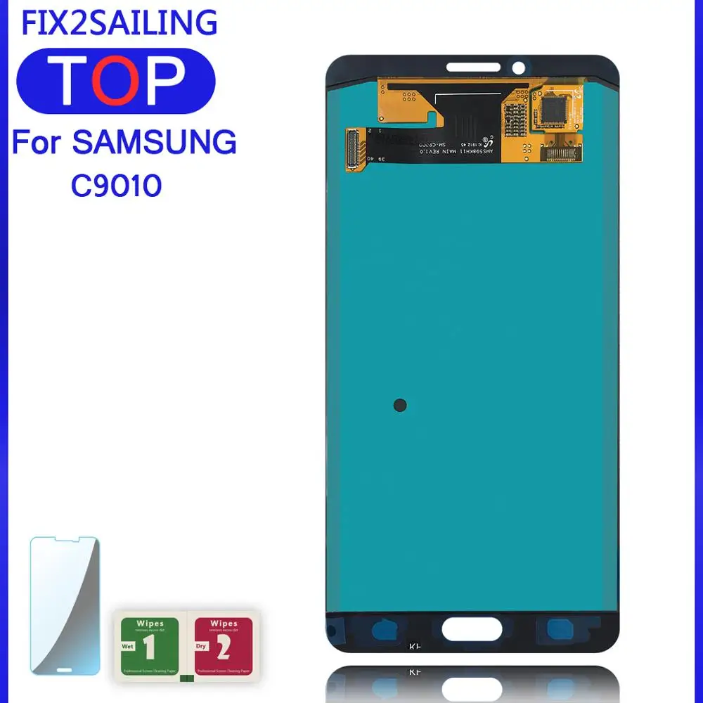 ЖК-дисплей 100% дюйма SUPER AMOLED для SAMSUNG Galaxy C9 Pro C9000 сенсорный экран дигитайзер