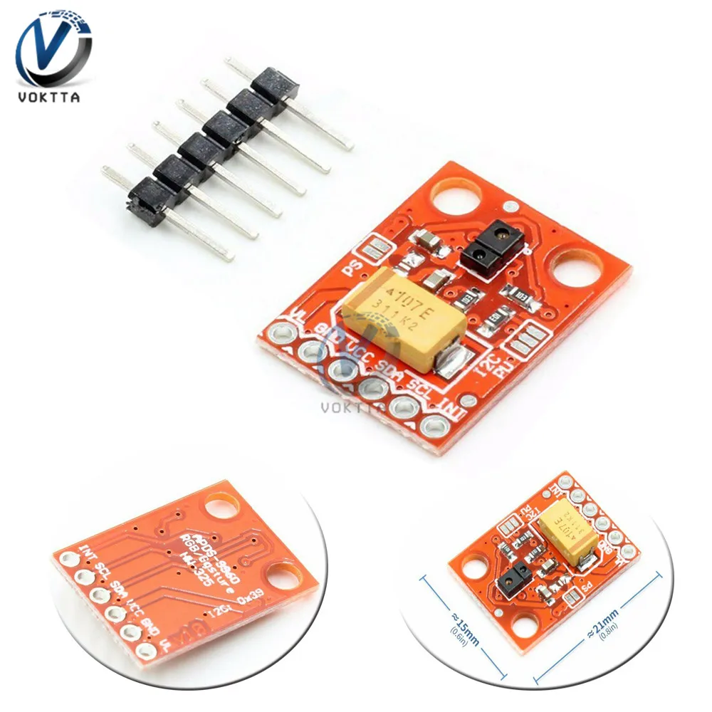 

APDS9900 APDS-9900 цифровой модуль яркости окружающей среды, модуль датчика расстояния измерения расстояния