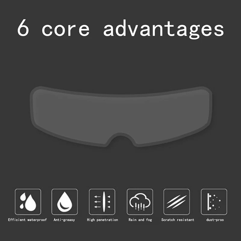 

1PCS Motorcycle Helmet Film Helmets Film Motorcycle Anti-Fog+Rainproof Clear Patch Film Waterproof
