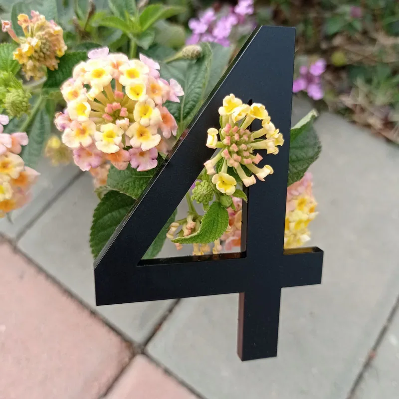 4 inch 10cm Modern House Number Door Home Address Mailbox Numbers for Digital Outdoor Sign Inch. #0-9 Black | Обустройство дома
