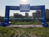 blue 12m span 6m high oxford inflatable arch logo custom customized for outdoor advertising campaigns