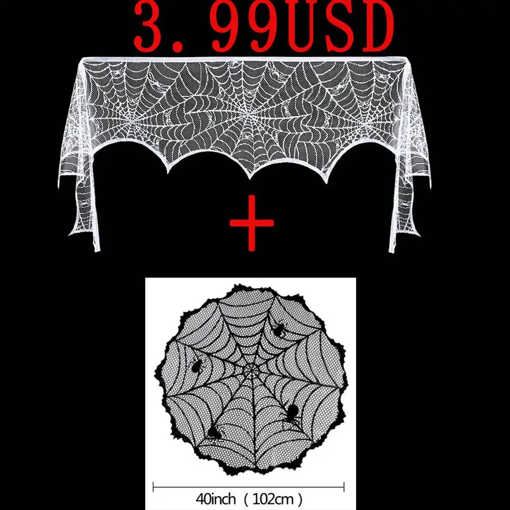 

OurWarm 40x84inch Horrible Halloween Door Curtain Black Lace Skull Window Curtain Decoration Halloween Holiday Party Decoration