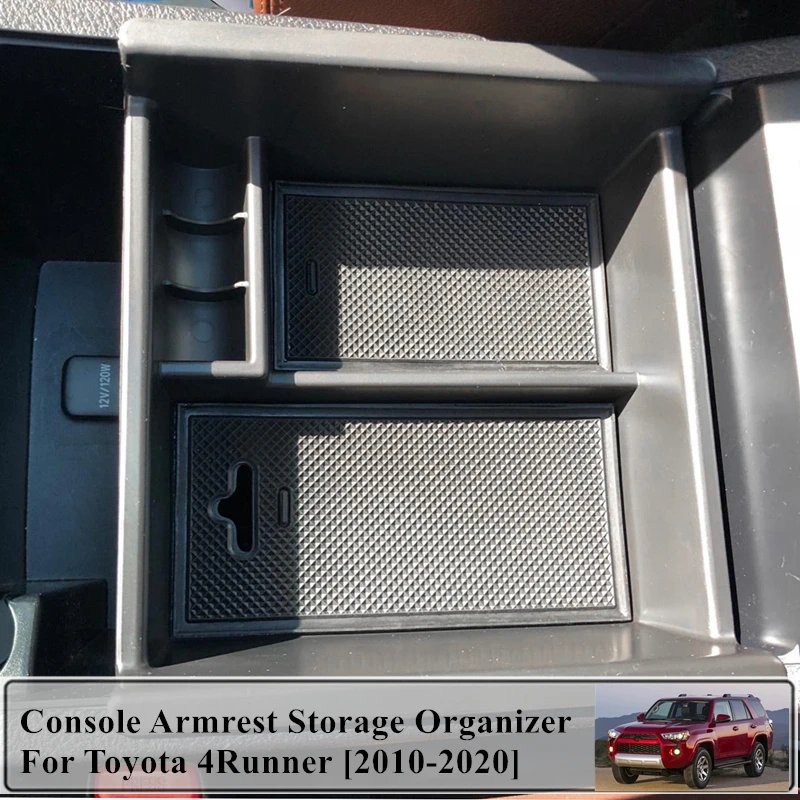 

For Toyota 4Runner 2010 2011 2012 2013 2014 2015 2016 2017 - 2020 Center Console Storage Box Armrest Box Organizer Accessories