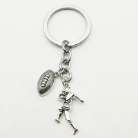 rugby team keychain jersey ball pants charm keychain never give up creative classmate graduation gift jewelry crafts