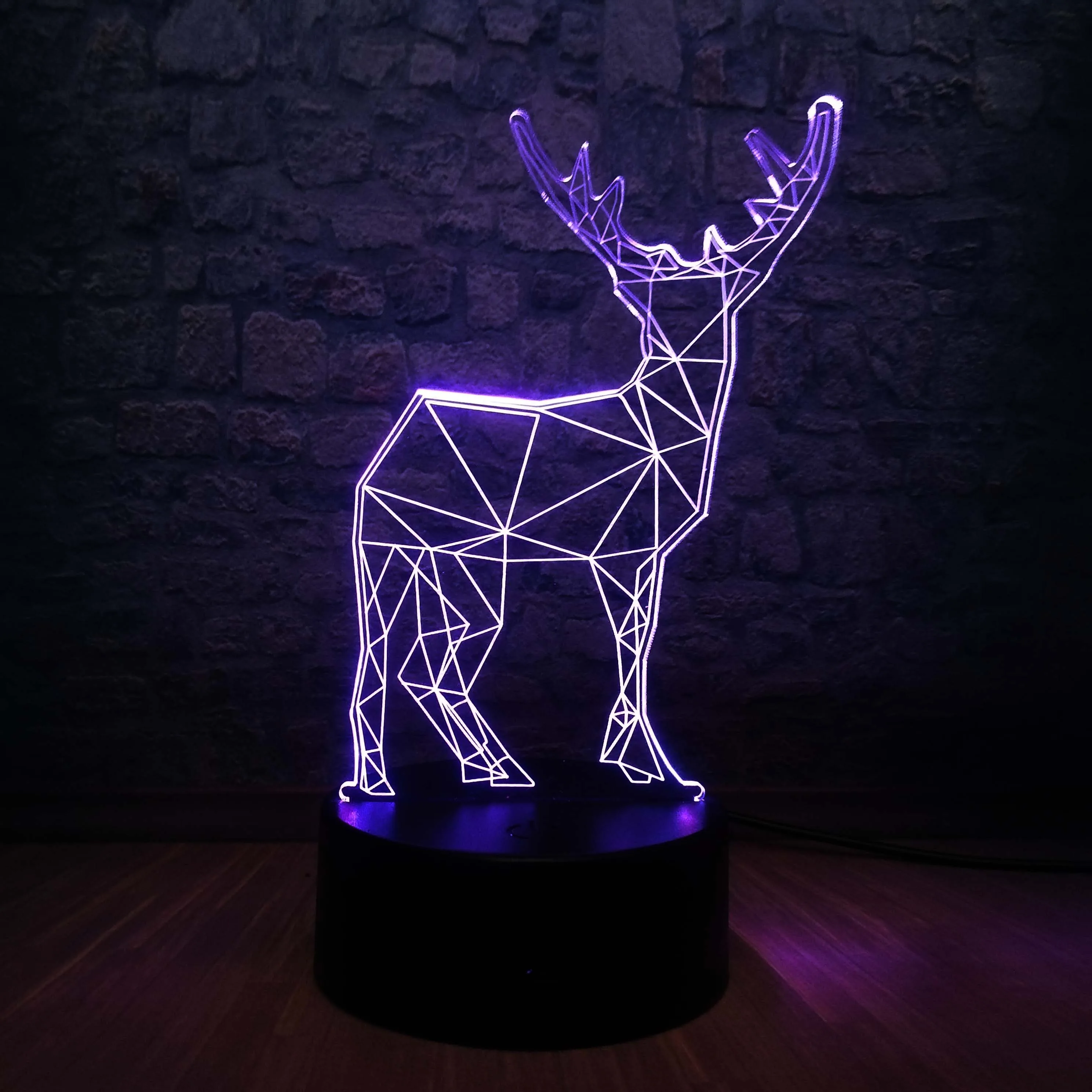 Ретро Животное украшение олень 3D USB светодиодный светильник цвета