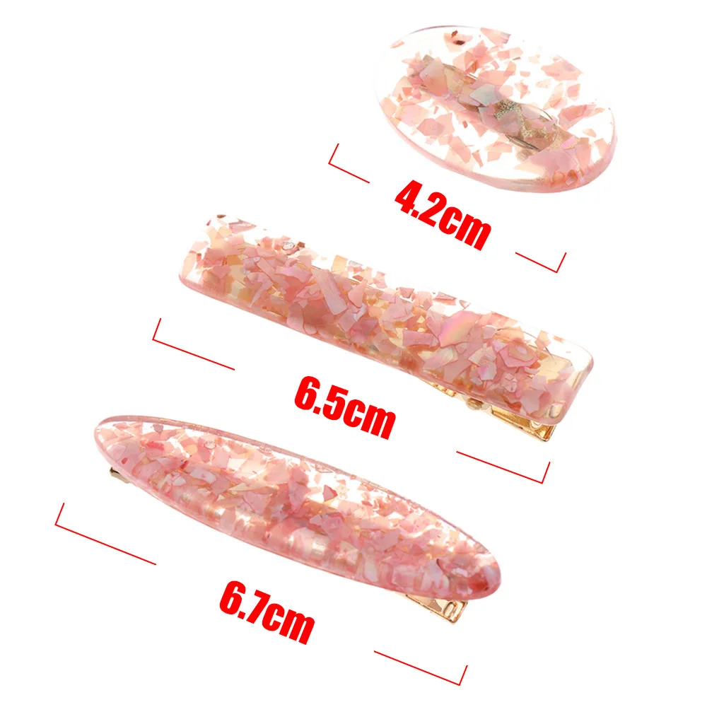 Корейские модные однотонные заколки для волос из ацетата женщин и девочек