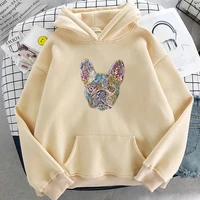 kawaii franse bulldog hoodies oversized leuke hond print sweatshirt grappige grafische unisex mode hoodie streetwear vrouwelijke