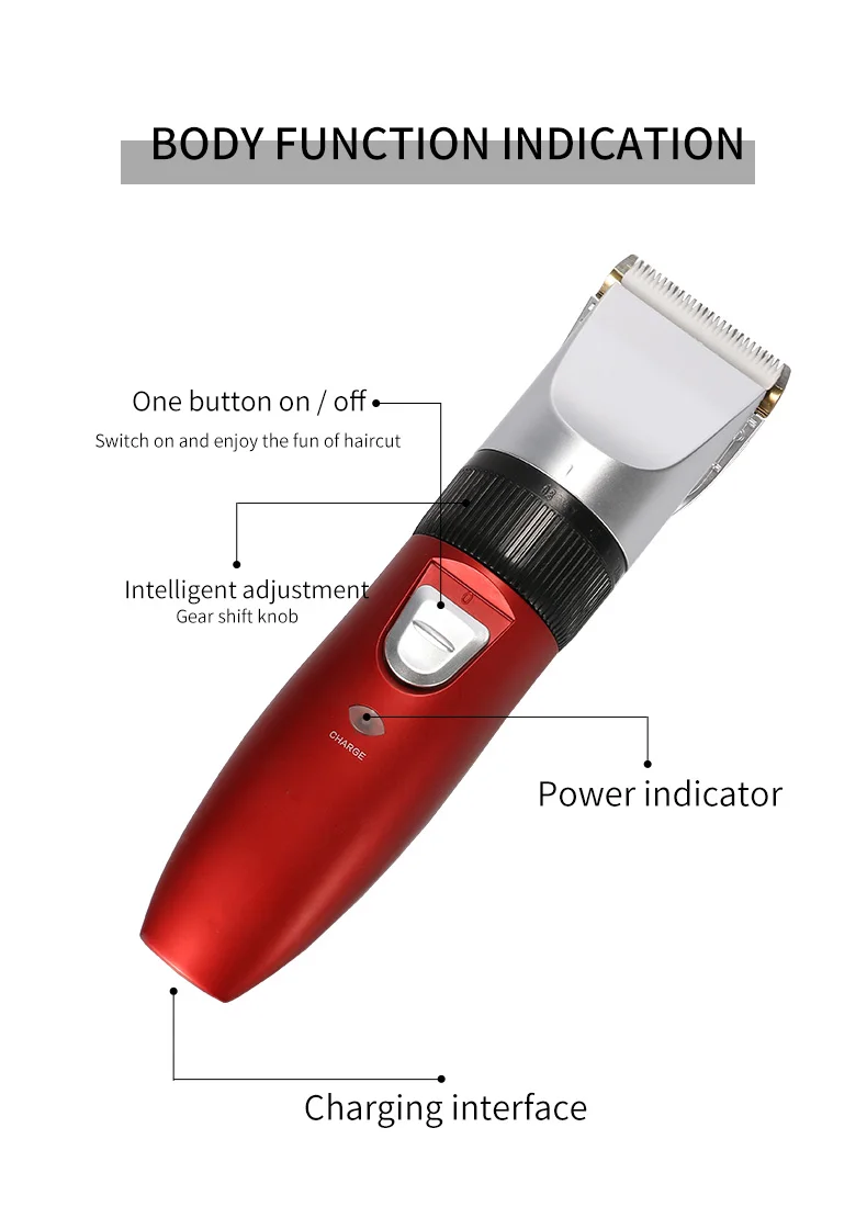 

Rechargeable Hair Trimmers hair clipper baby adult special ceramic cutter head electric clipper mute hair clipper