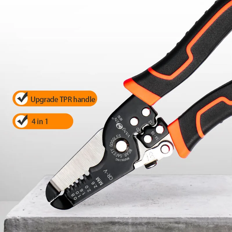 

Vanjoin Wire Stripper Multi Tool Pliers Crimping Tool Stripping Wire Cutter 7 Inch Alicate Prensa Terminal Pince Electricien