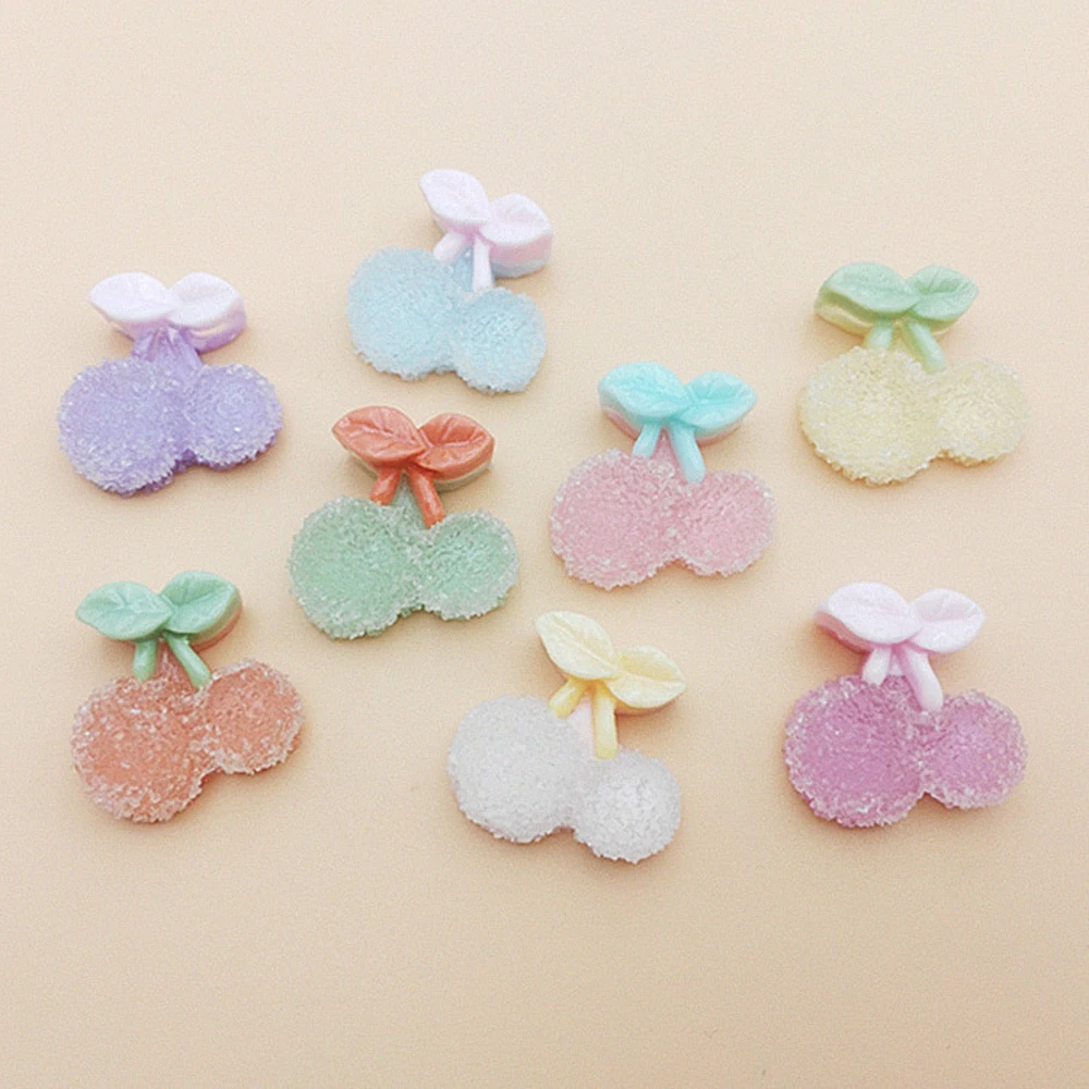 

20 шт. милые симуляция вишни Кабошон из смолы с плоским основанием для украшения волос DIY для скрапбукинга
