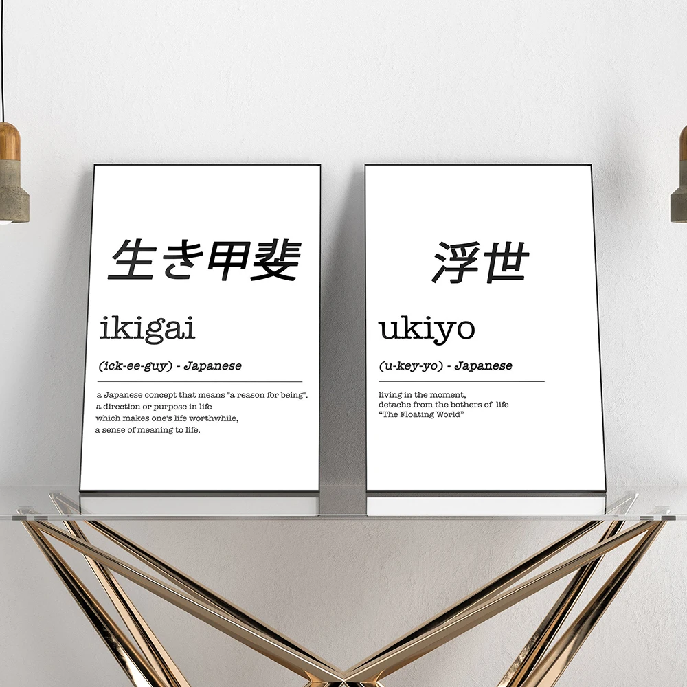 Художественный постер Ikigai Ukiyo Definition KOPHAEL