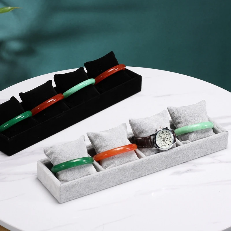 Чехол для наручных часов с 4 слотами бархатный органайзер ювелирных изделий