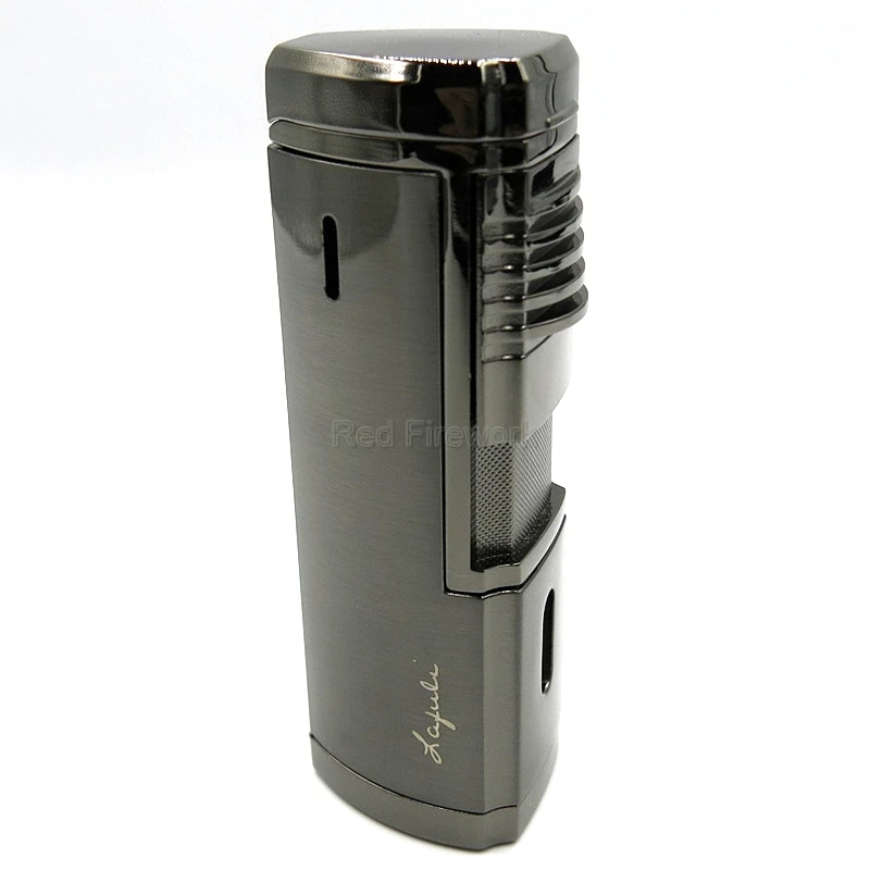 COHIBA креативный металлический сигаретный сигары 4 фонарь Jet красное пламя многоразовая ветрозащитная сигарная Зажигалка W/Встроенный сигары удар Cohiba
