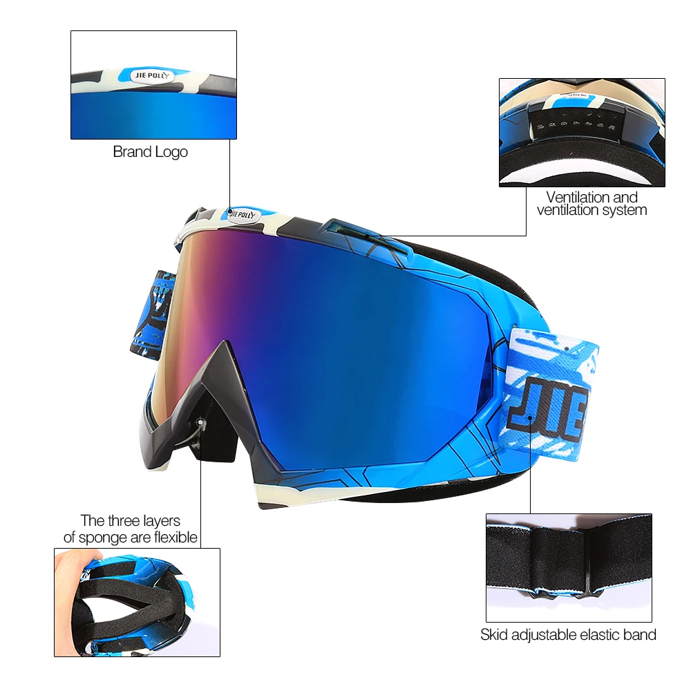 Очки Лыжные для мужчин и женщин UV40 спортивные солнцезащитные с разноцветными