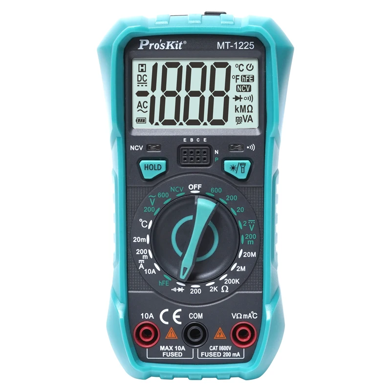Мультиметр Pro'sKit MT 1225 C 3 1/2 многофункциональный цифровой тестер с защитой от