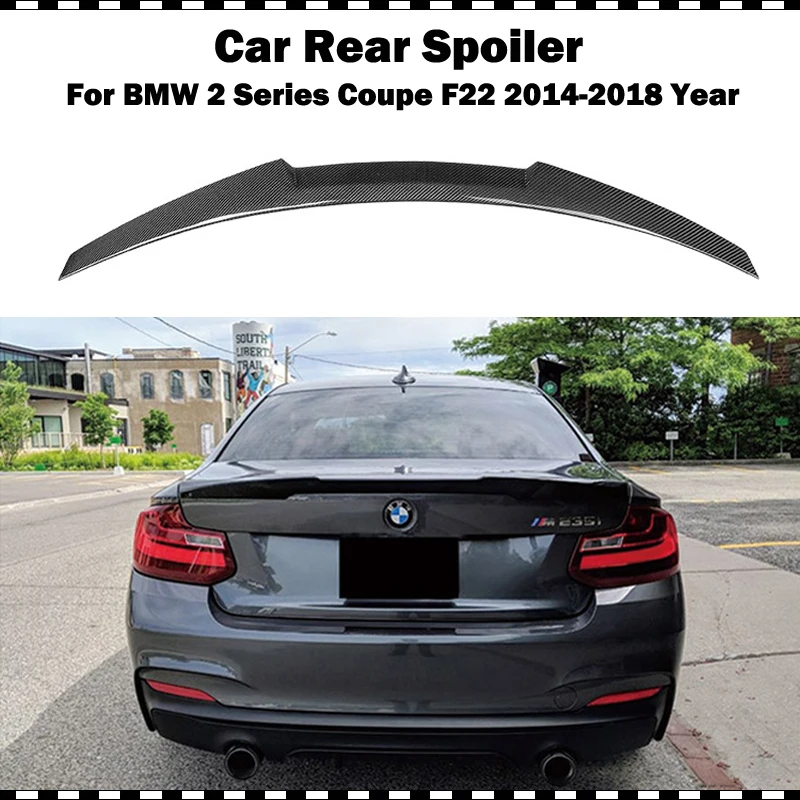 M4 style Carbon fiber rear trunk spoiler For BMW 2 series coupe 220i 225i M235i M240i 2014 - 2020 F22 CF wing | Автомобили и