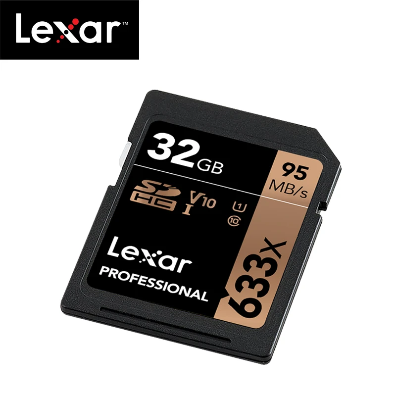 Оригинальная карта памяти Lexar 633x16 ГБ 32 64 класс 10 SD SDHC SDXC SD-карта 128 256 95 МБ/с./с для
