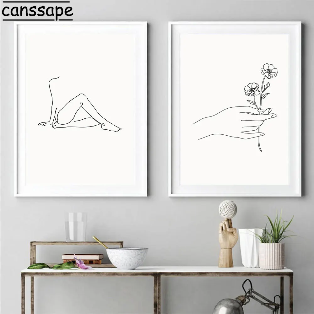 Художественный настенный постер для привлекательной обнаженной девушки на