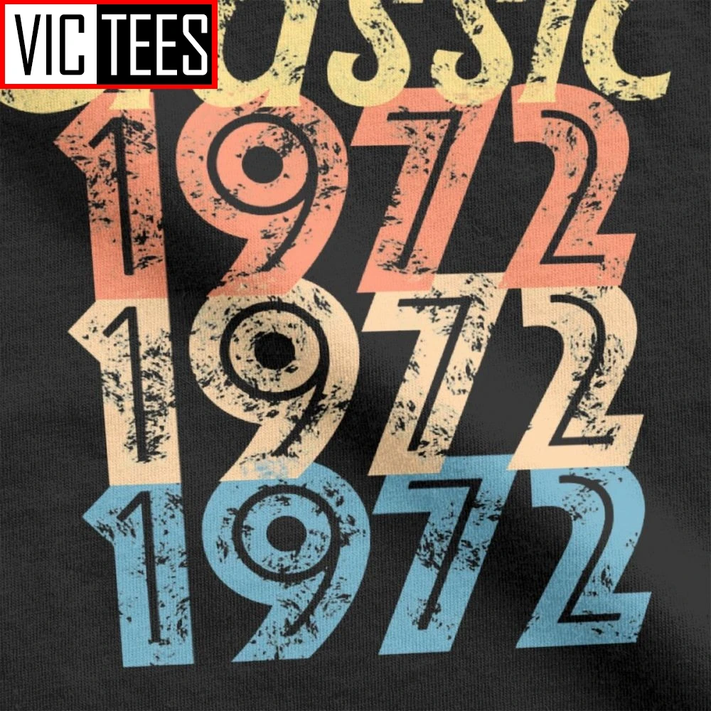 Мужская Винтажная футболка в стиле ретро 1972 хлопковая Веселая топы 47 лет с