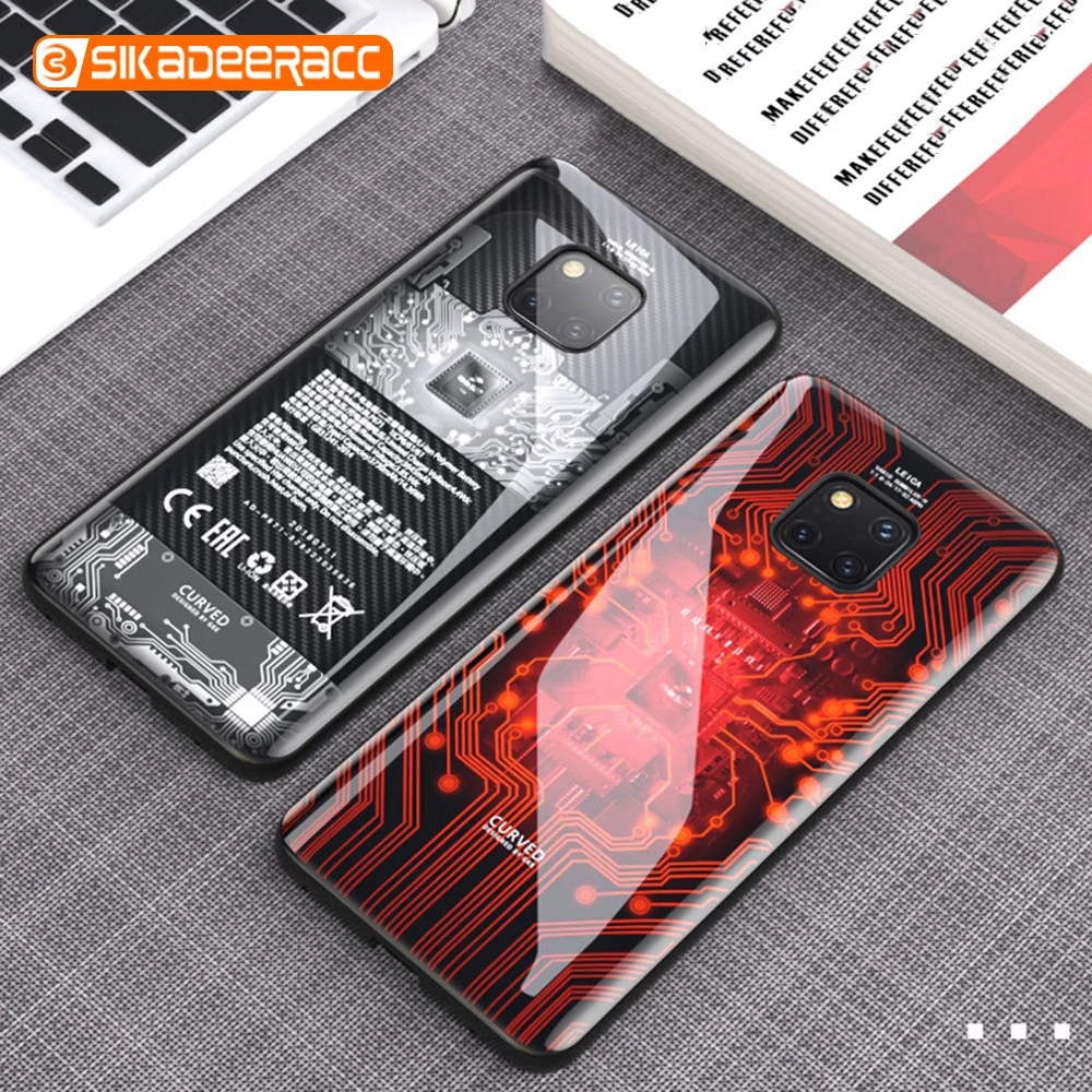 Окрашенный чехол для телефона из закаленного стекла с изогнутой печатной платой