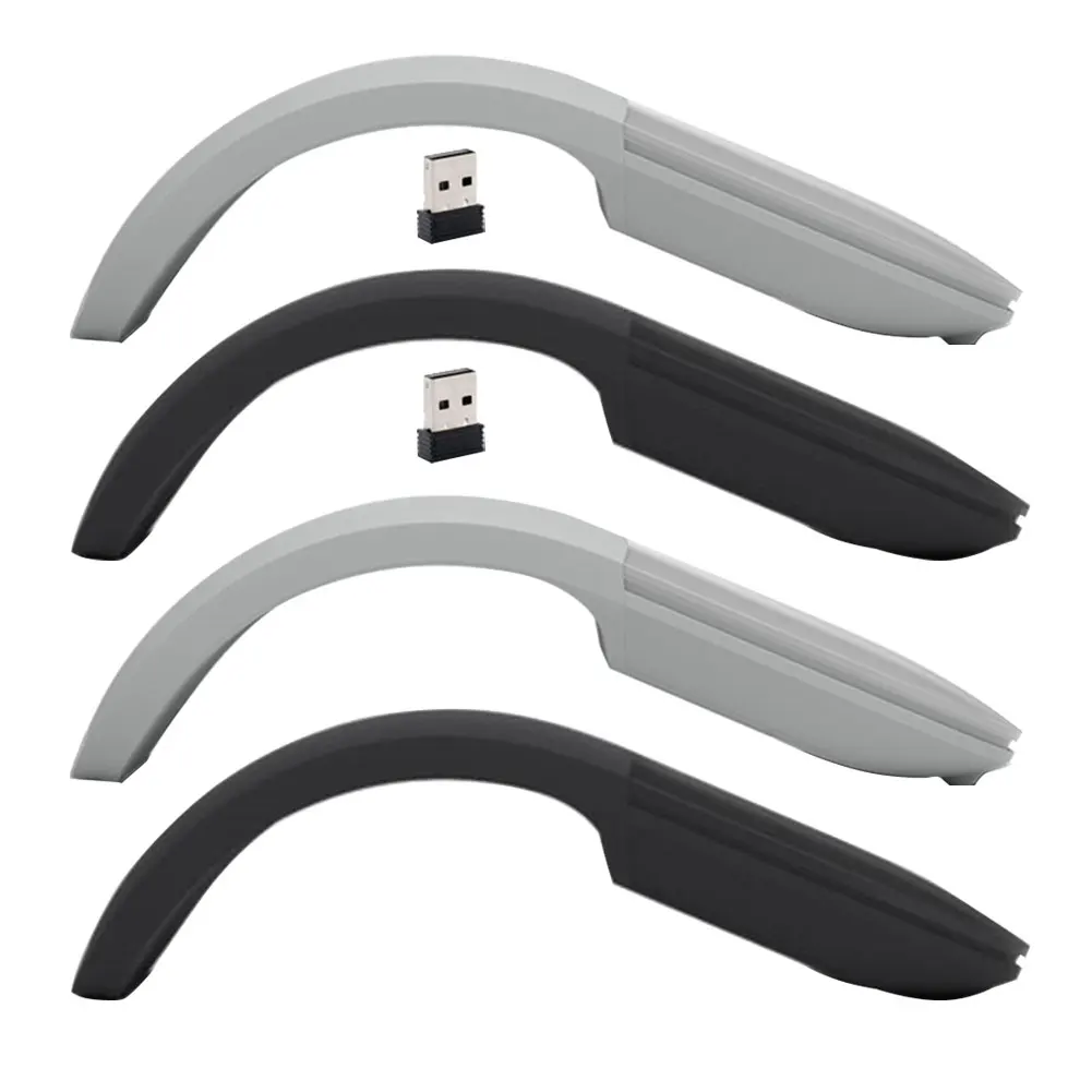 

Portable Folding Touch Mice Wireless Bluetooth Mouse Arc Optical Mouse Mini Travel Mute Mouse Slim Game Mouse With USB Receiver