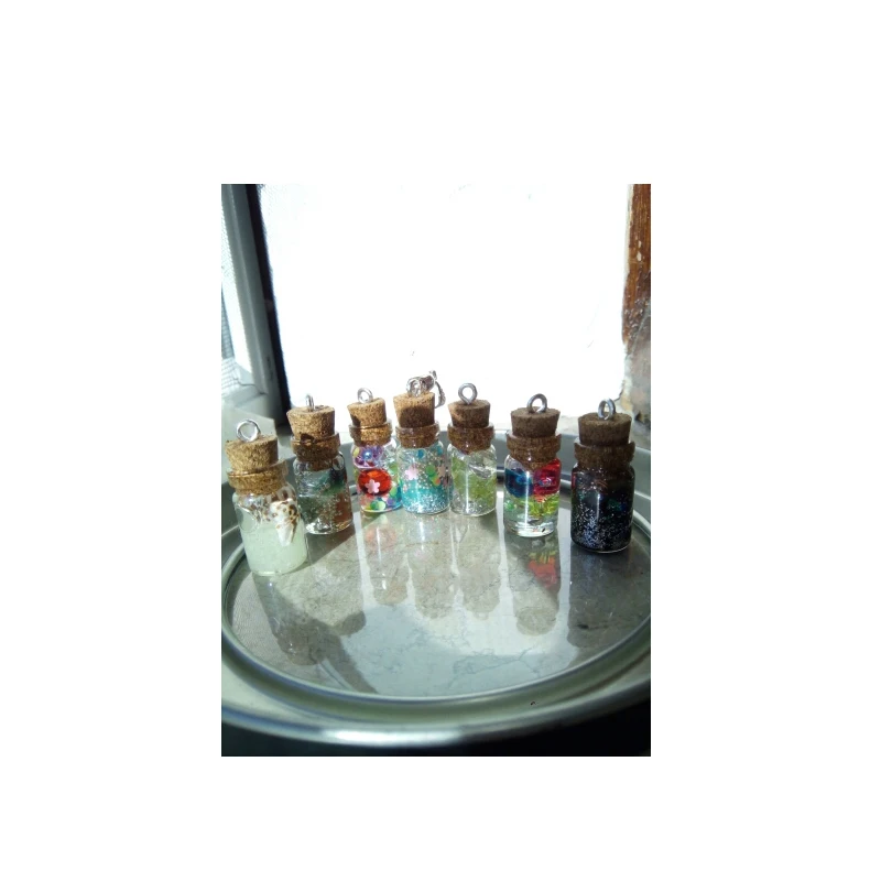 10PCs Tie Plug Tiny Glass Storage Bottles With Corks Small Jars Jewelry Vial Potion Container DIY Crafts Sundry Organizer | Дом и сад