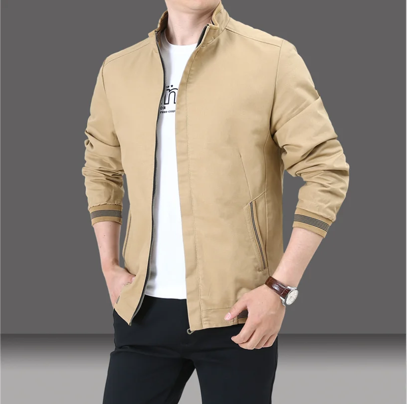 

2021 spring and autumn new style hot sale casual fashion middle-aged men's cotton jacket