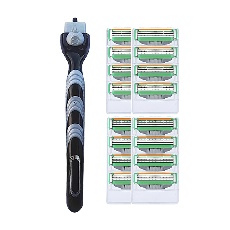 

Мужская бритва, 3-слойная Классическая бритва из нержавеющей стали, безопасная гладкая Мужская Ручная бритва, станок для бритья