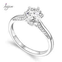 luxury round 1ct moissanite 925 sterling silver white gold jewelry halo wedding diamond ring engagement ring for women wholesale