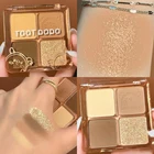 4 цвета маленькая палитра теней для век для начинающих натуральные ежедневные матовые блестящие перламутровые стойкие яркие фотообои TSLM