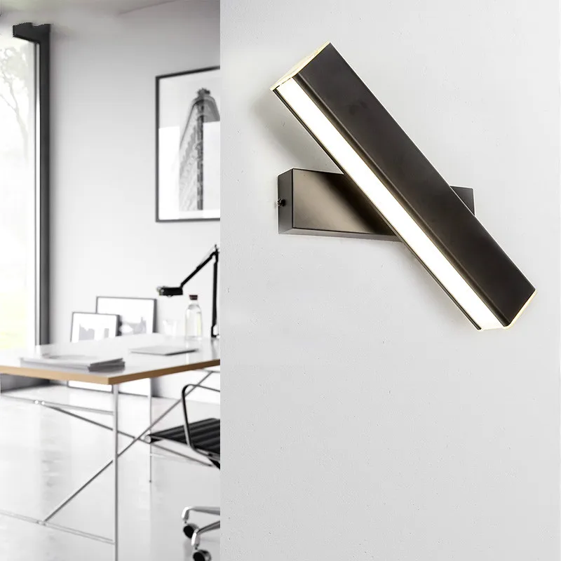 Современный светодиодный настенный светильник вращающийся квадратный для