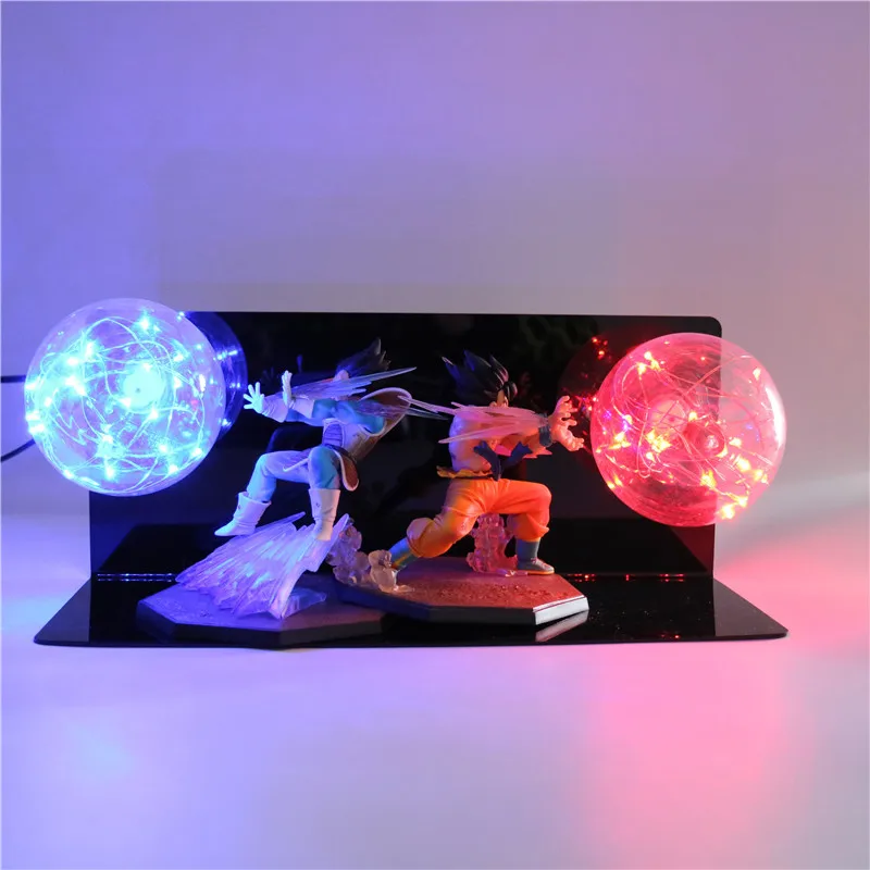 RB Dragon Ball Z Сон Гоку против Вегета 3D лампа детские фигурки DIY светодиодный аниме модель luminaria детский ночной Светильник для спальни - Испускаемый цвет: RB