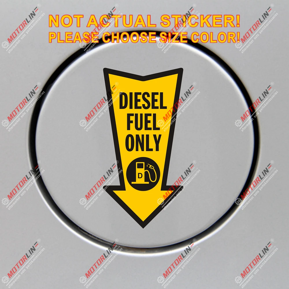 

Diesel Fuel Only Arrow Sign Decal Sticker Car Vinyl Cover Cap Reflective Glossy