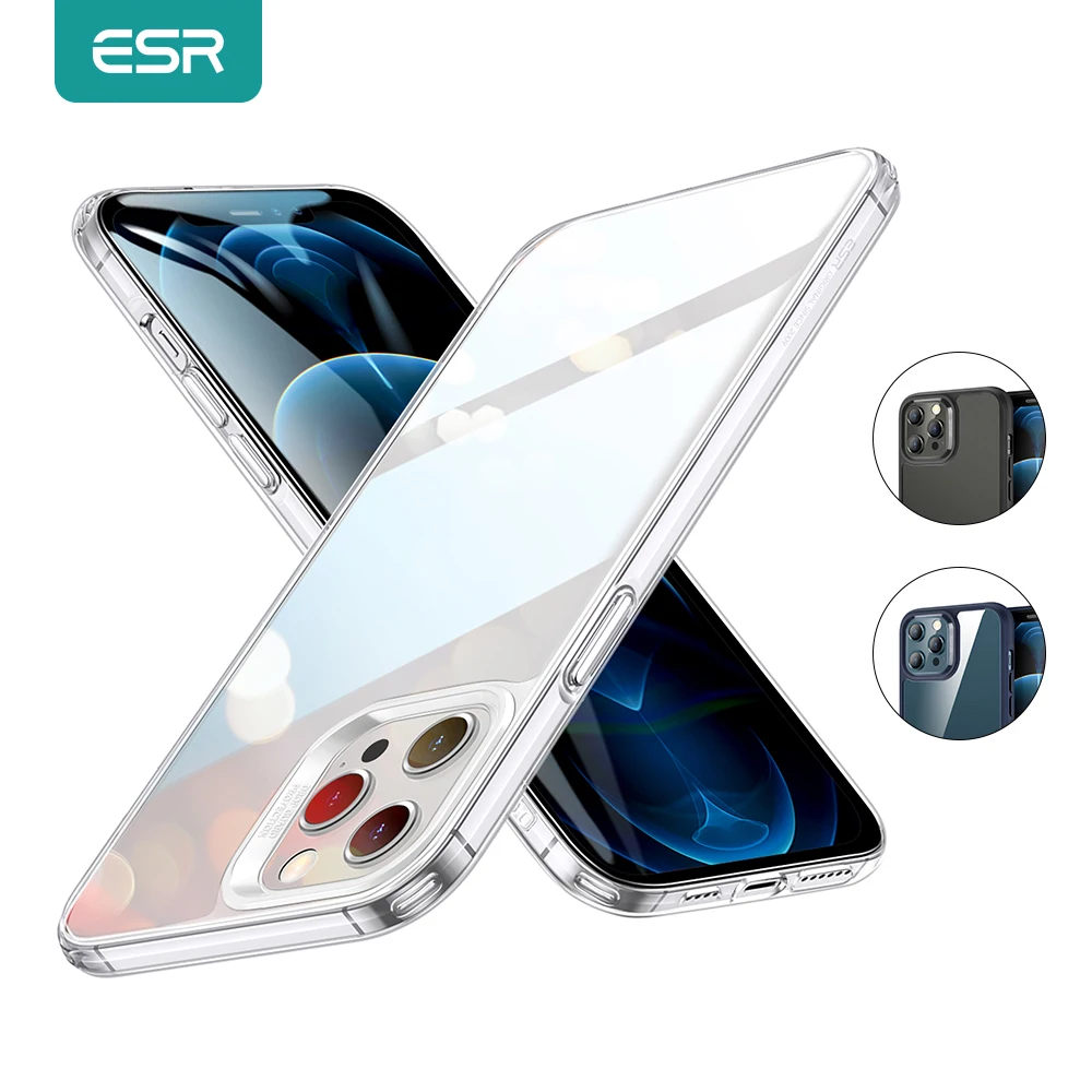 Стеклянный чехол ESR для iPhone 13 12 Pro Max прозрачный из закаленного стекла SE3 SE Mini 8 7