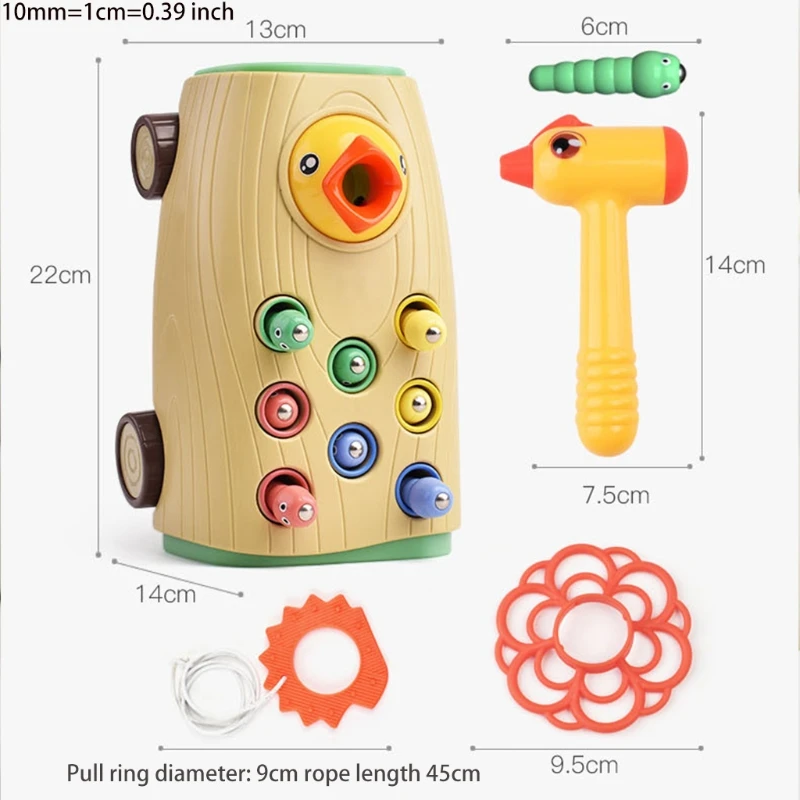 

50LE Woodpeckers Insect Catching Game Children's Brain Game Kinderganten Lovely Dressing Educational Toy Wood Made